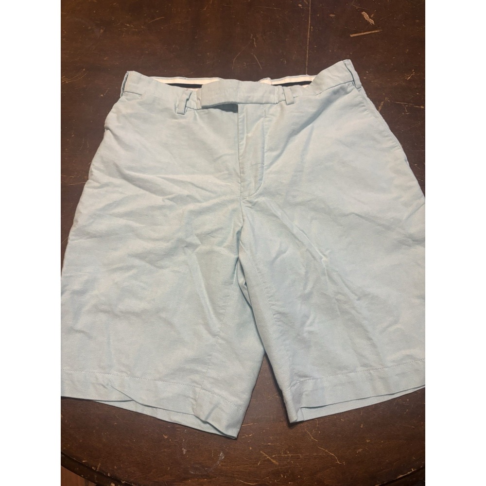 Vintage 90's Men's Polo Ralph Lauren Chino Flat Front Shorts Size 32 Aqua Preppy